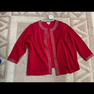 Quacker Factory Red 2 Pc Top New with Tags